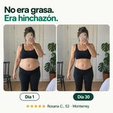 Antes y después con Linfozen: no era grasa, era hinchazón