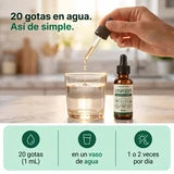 Modo de uso: 20 gotas en un vaso de agua, 1 o 2 veces por día
